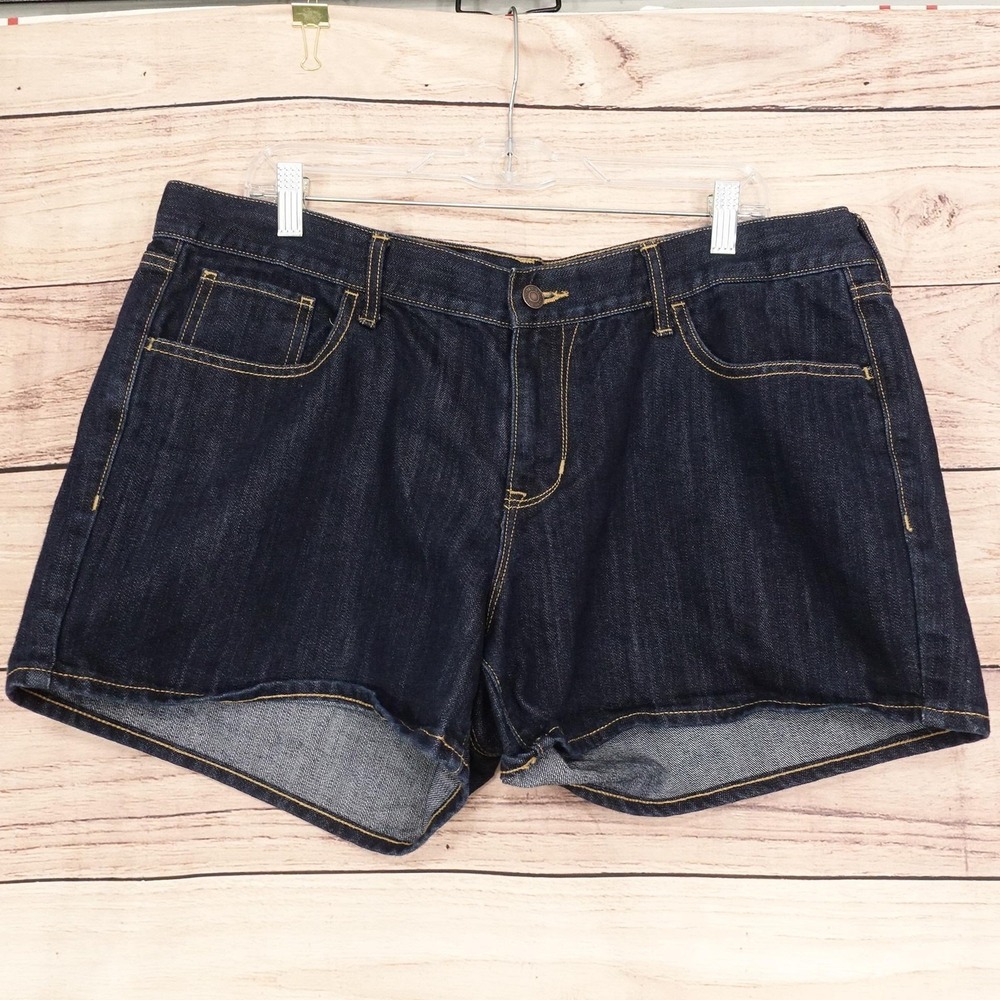 Old Navy Denim Shorts Womens Size 16 Blue Dark Wash The Diva 38 Waist 3.5 Inseam